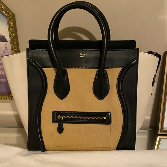Velluto Calfskin Tri-color Mini Luggage Vanilla - Picture 1 of 6